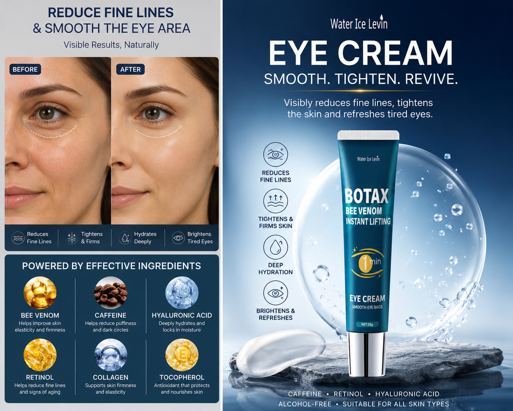 Eye Tightening Gel with Caffeine, Retinol & Hyaluronic Acid – Hydrating Anti-Aging Eye Cream | 20g
