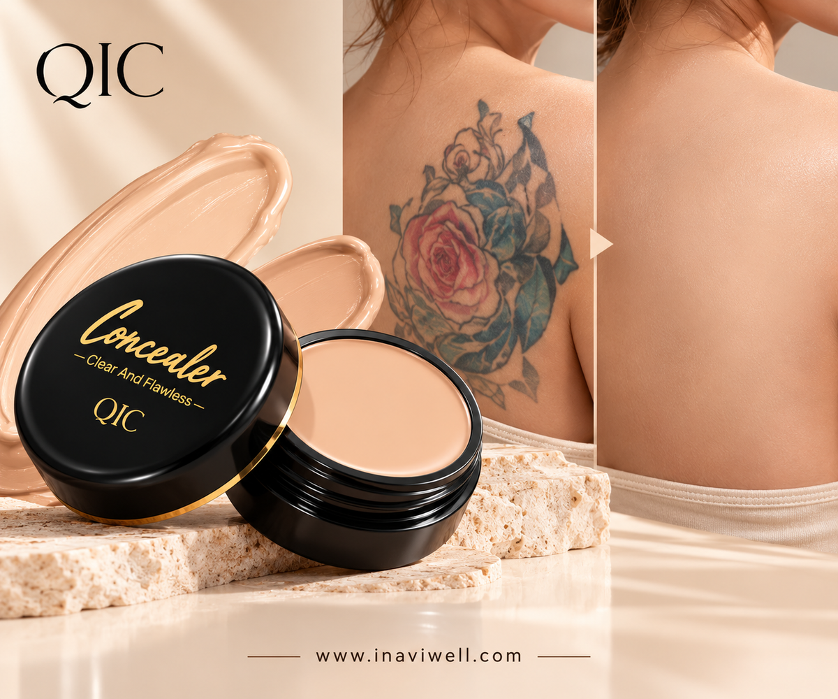 QIC Full Coverage Concealer Q527 | Tattoo & Scar Cover | Waterproof Finish
