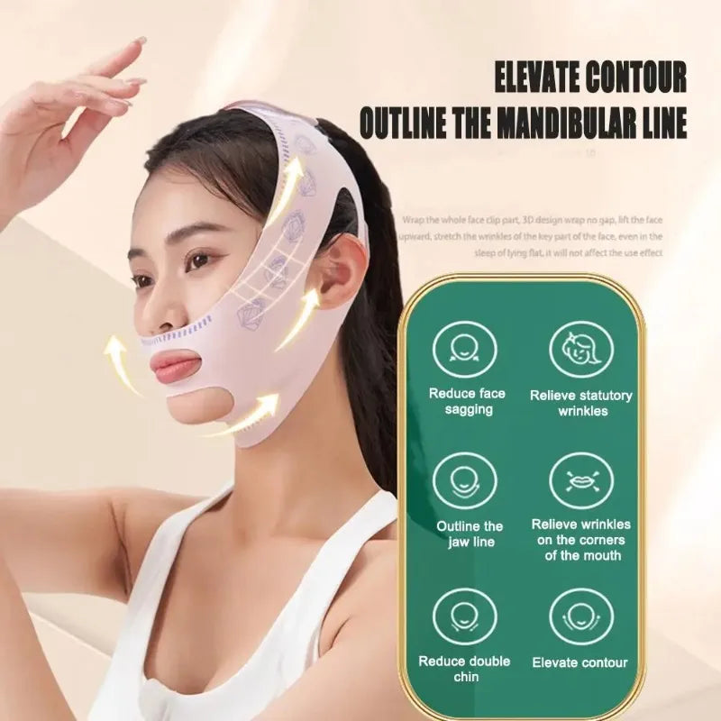 V-Line Chin Support Band – Reusable Face Contouring & Jawline Support Mask