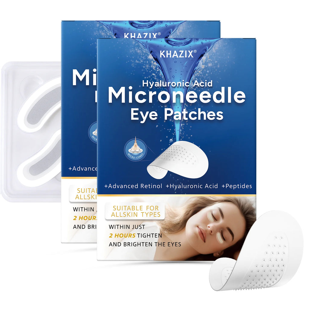 Retinol Microneedle Eye Patches with Hyaluronic Acid & Peptides – Firming Under-Eye Treatment (1 Pair)