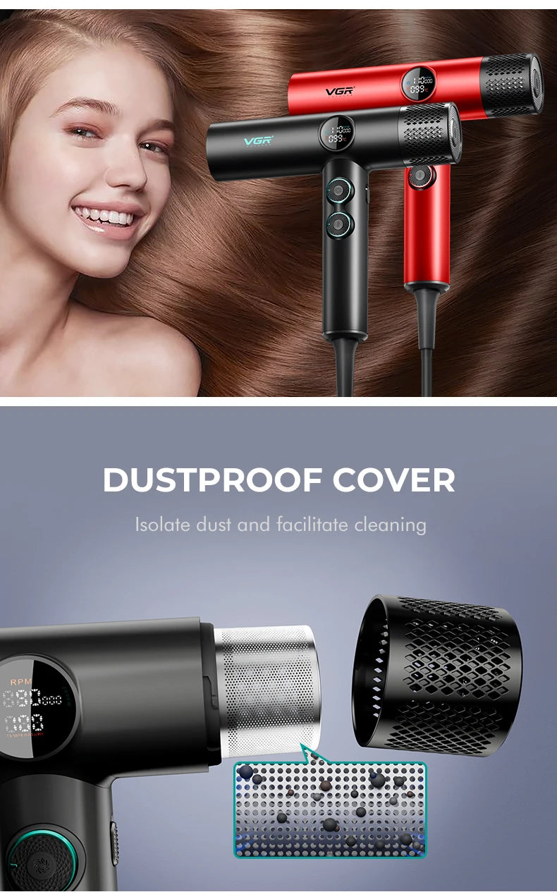 VGR Professional Hair Dryer V-401 | 110,000 RPM Brushless Motor