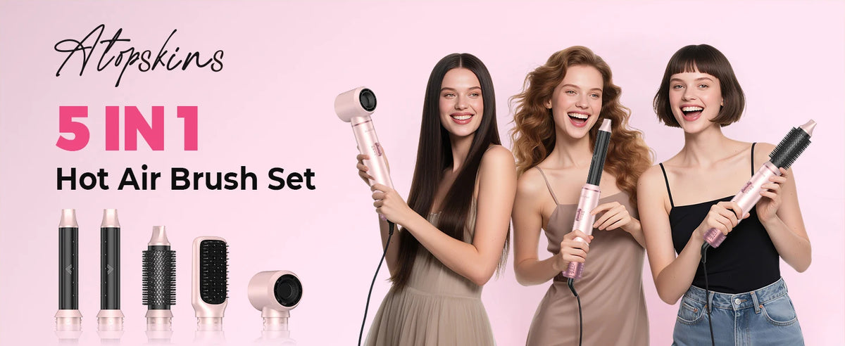 5-in-1 Hot Air Hair Styler | Dryer, Curler, Straightener & Volumizing Brush