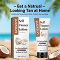 Natural Self-Tanning Lotion for Face & Body – Organic Formula with Aloe & Shea Butter | Medium to Dark Tan | 120ml