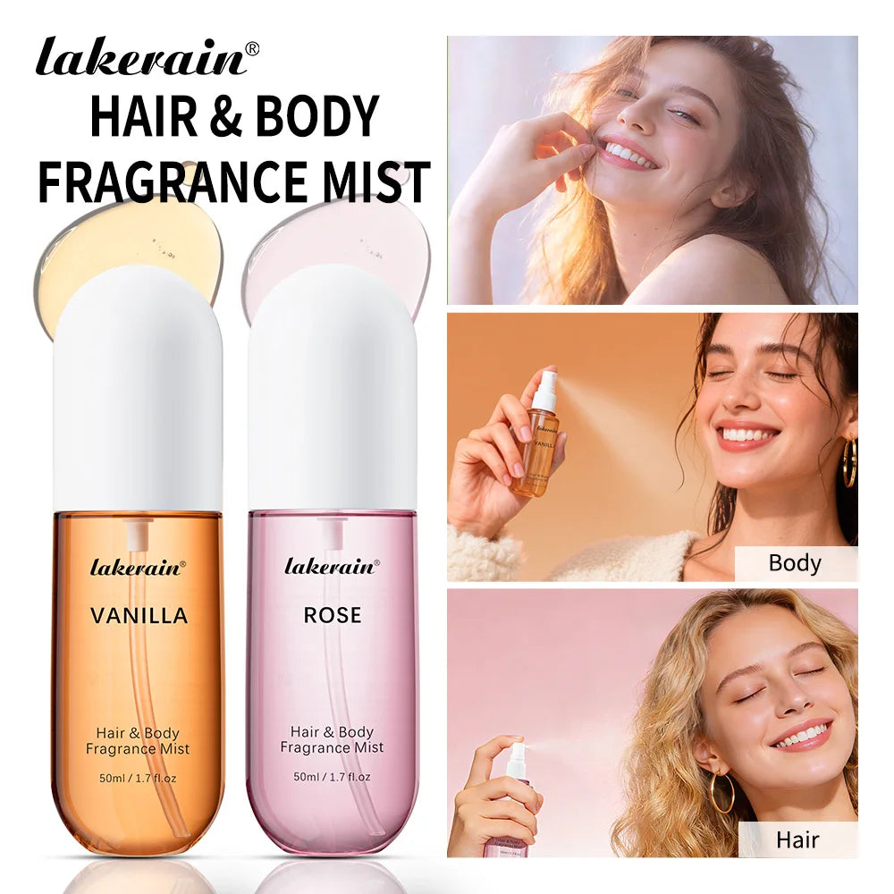 Vanilla Rose Hair & Body Fragrance Mist – Long-Lasting Alcohol-Free Perfume Spray | 50ml