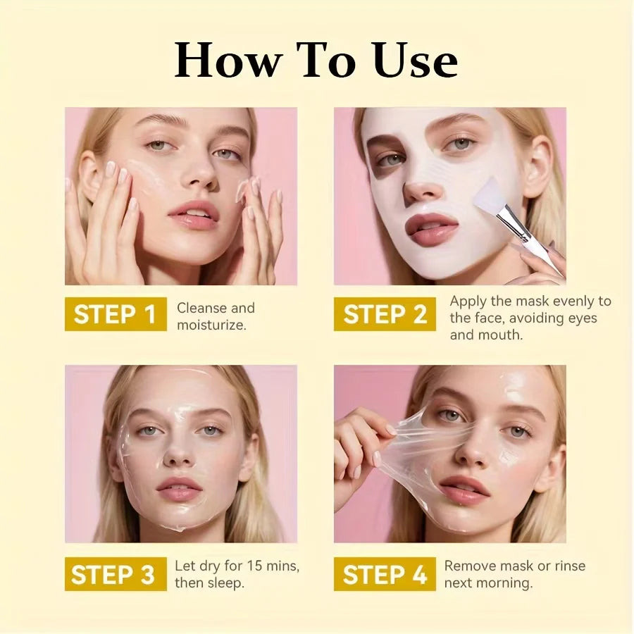 Kojic Acid & Turmeric Overnight Peel-Off Face Mask | Collagen Brightening Care 100ml