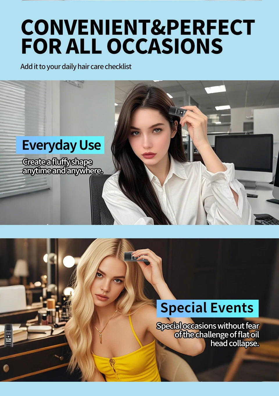 Hair Styling Powder – Instant Volume & Matte Finish