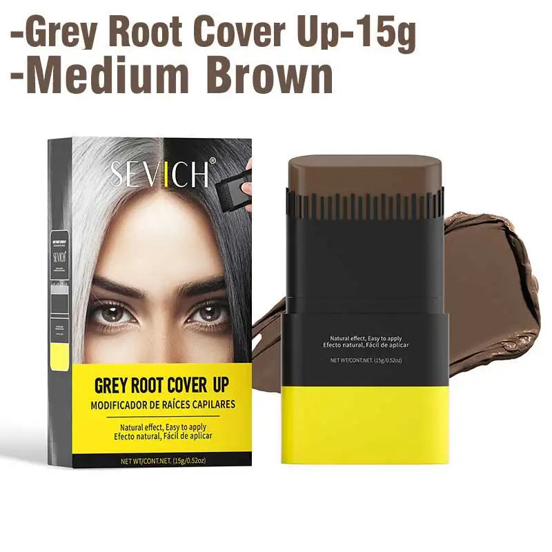 Hair Color Touch-Up Stick – Instant Gray Hair & Root Concealer for Men & Women | Waterproof | 15g