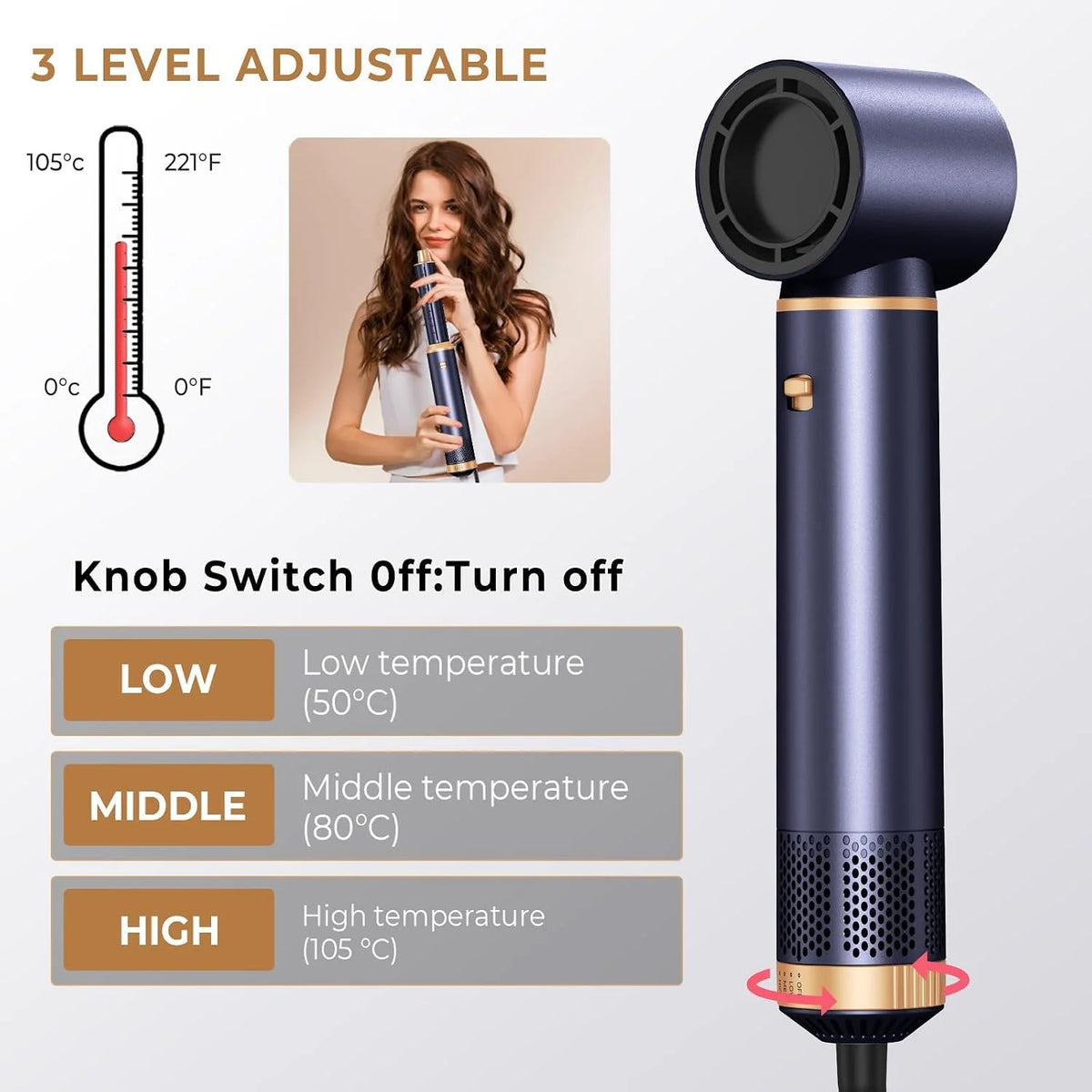 UKLISS 638 5-in-1 Hot Air Styling Brush Set | Dry, Curl, Straighten & Smooth