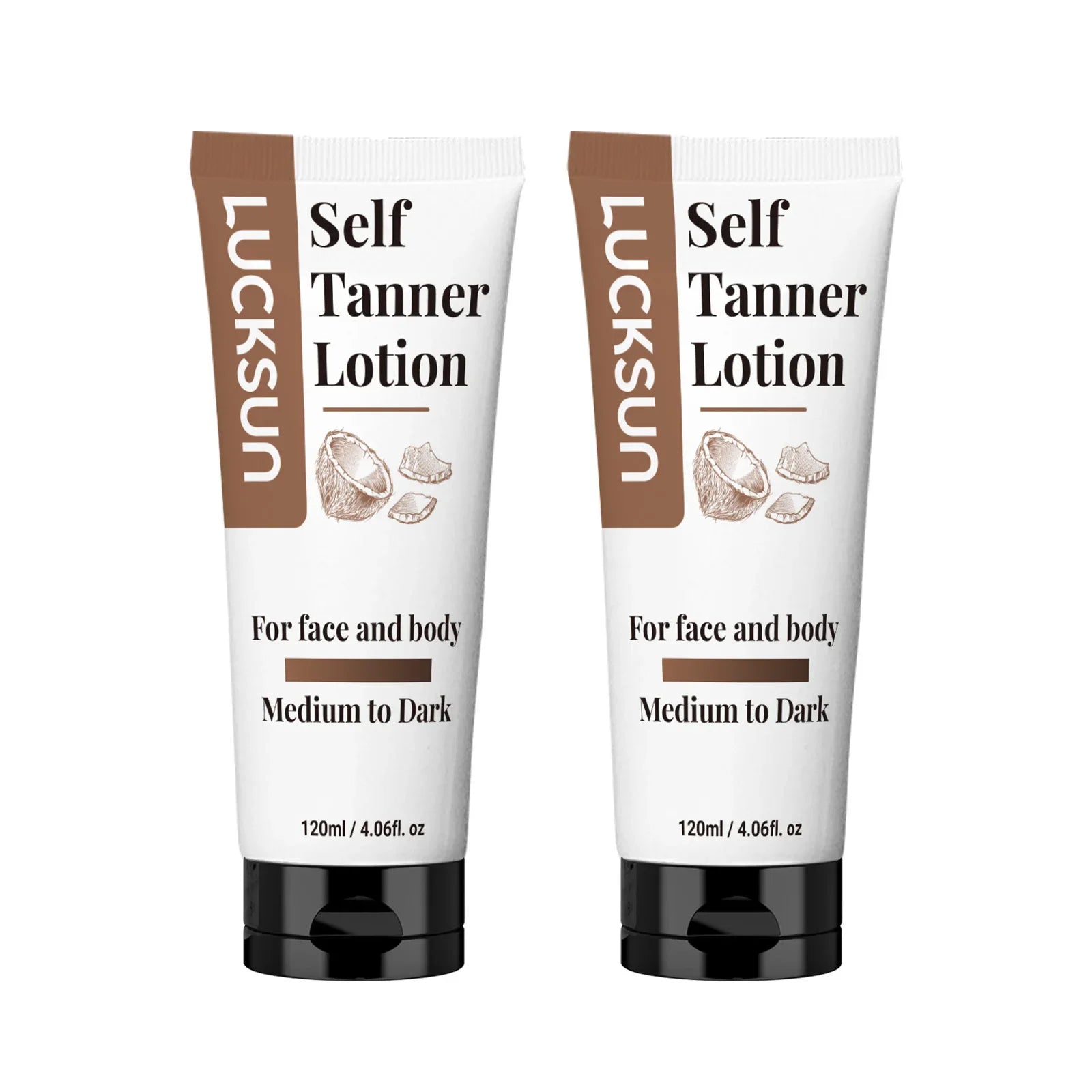 Natural Self-Tanning Lotion for Face & Body – Organic Formula with Aloe & Shea Butter | Medium to Dark Tan | 120ml