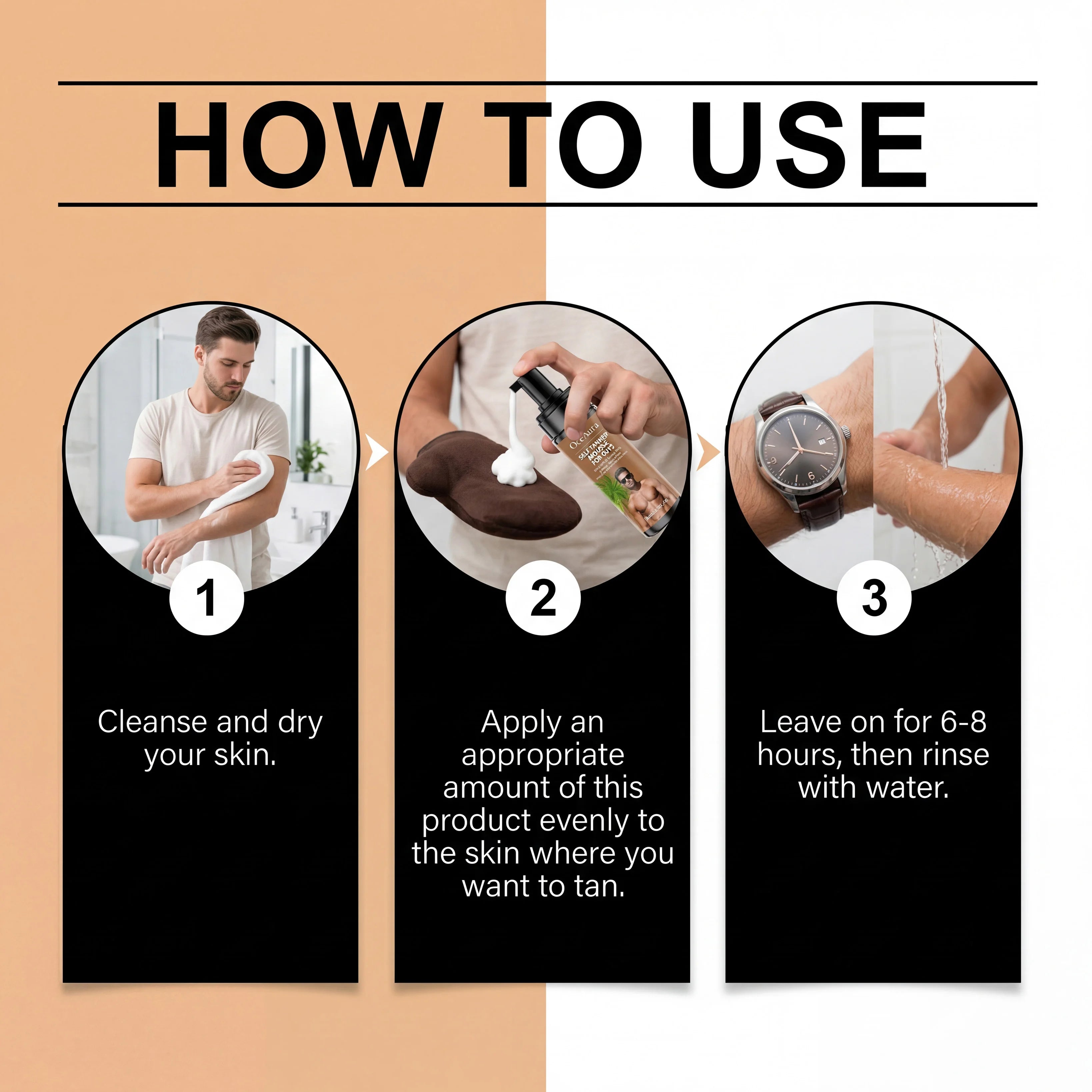 Self-Tanning Mousse – Natural Sunless Tan | Streak-Free & Quick-Drying | 100ml