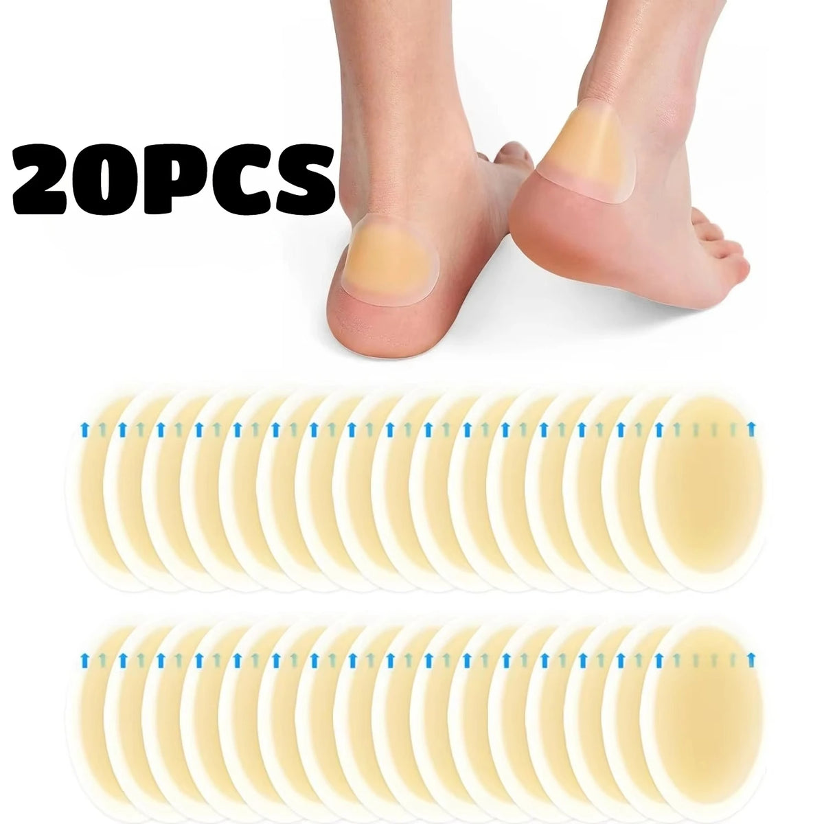 Invisible Hydrocolloid Heel Protection Patches | Anti-Friction & Blister Care | INAVI Well