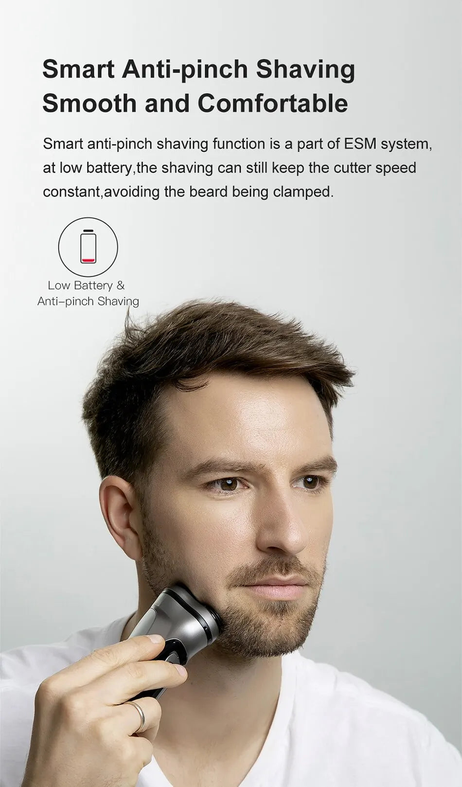 ENCHEN Blackstone Electric Rotary Shaver – 3D Floating Blades | USB Type-C Rechargeable Beard Trimmer