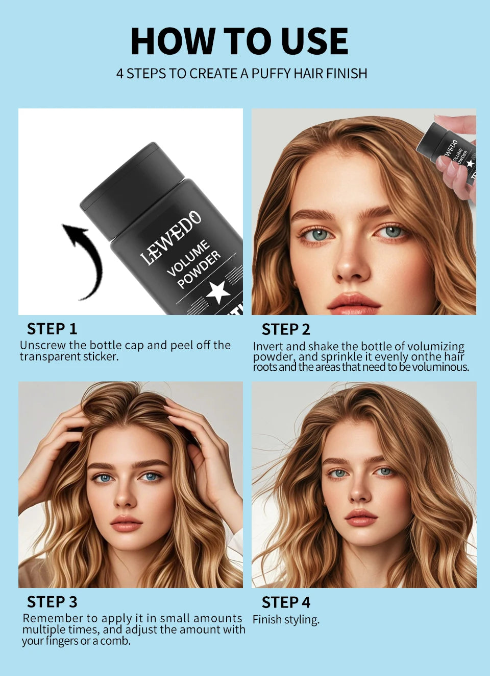 Hair Styling Powder – Instant Volume & Matte Finish