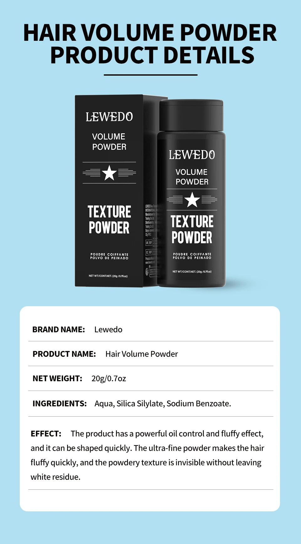 Hair Styling Powder – Instant Volume & Matte Finish