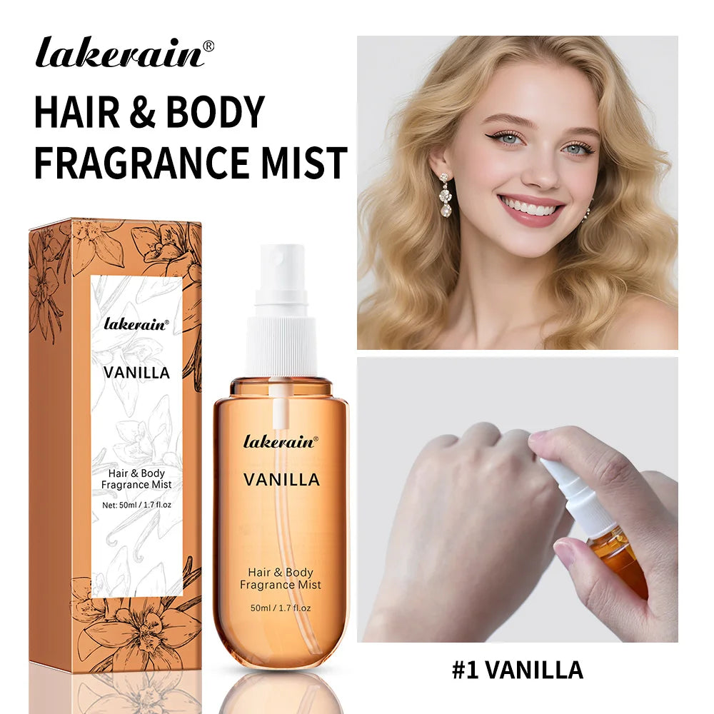 Vanilla Rose Hair & Body Fragrance Mist – Long-Lasting Alcohol-Free Perfume Spray | 50ml
