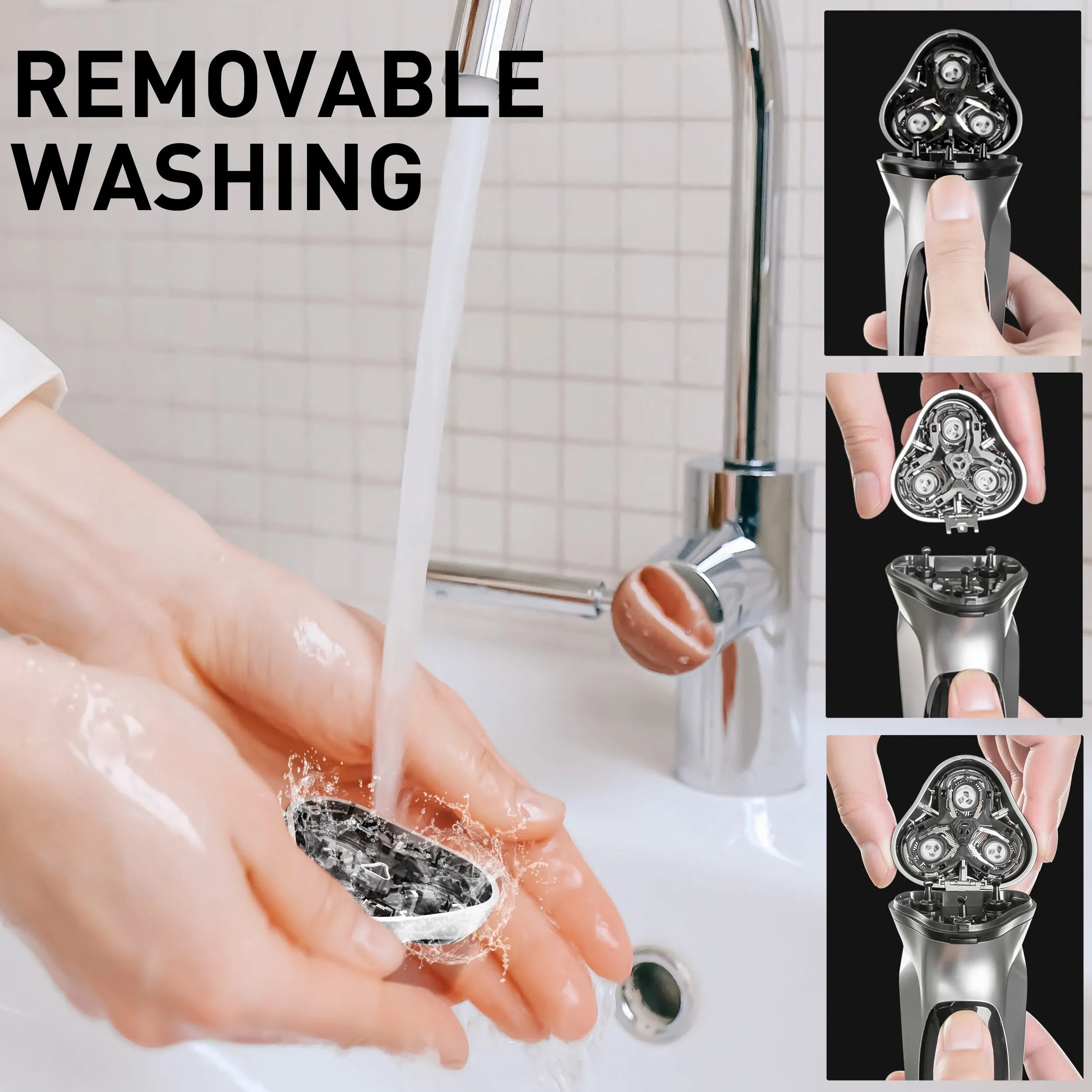 ENCHEN Blackstone Electric Rotary Shaver – 3D Floating Blades | USB Type-C Rechargeable Beard Trimmer