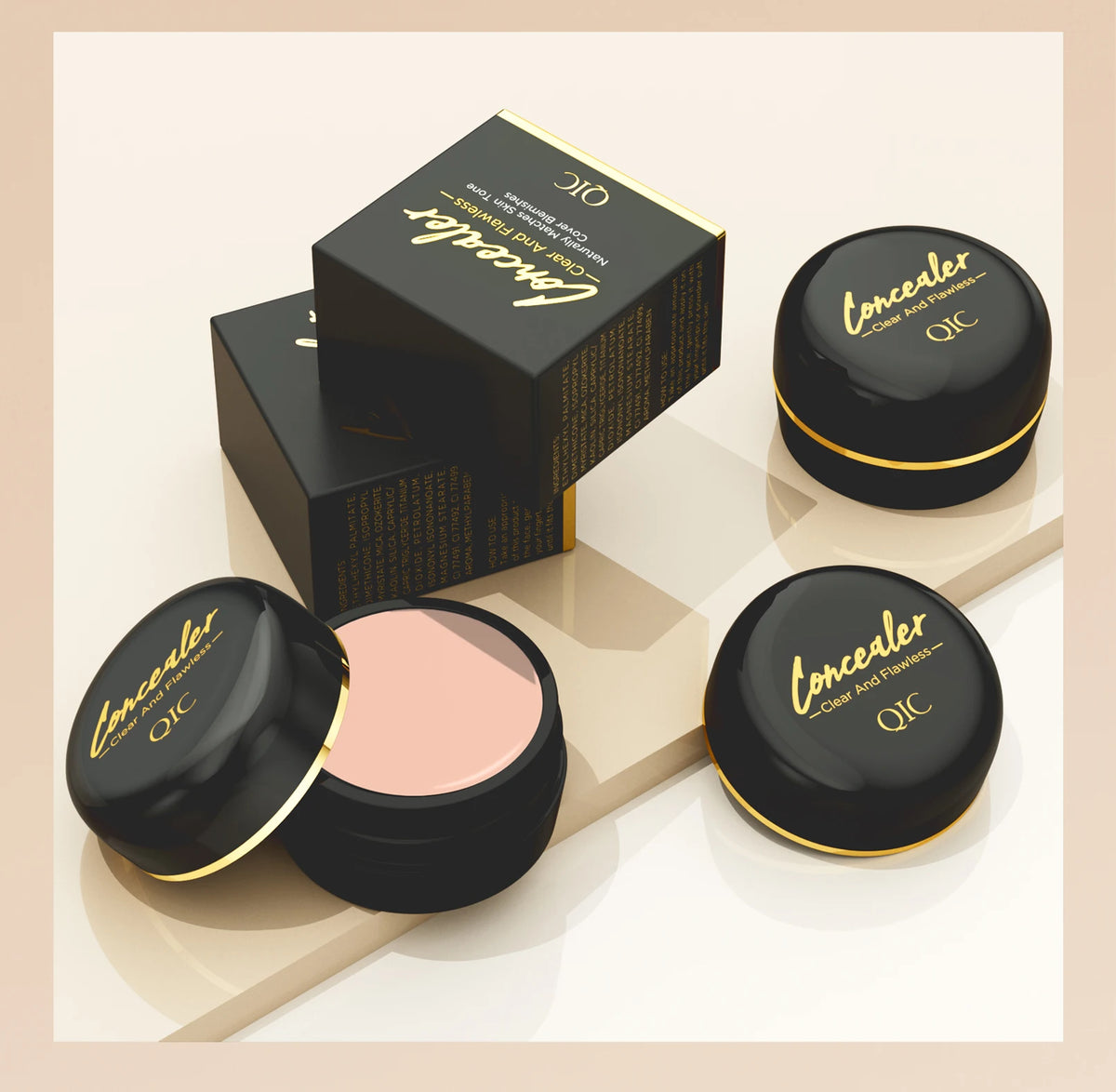 QIC Full Coverage Concealer Q527 | Tattoo & Scar Cover | Waterproof Finish