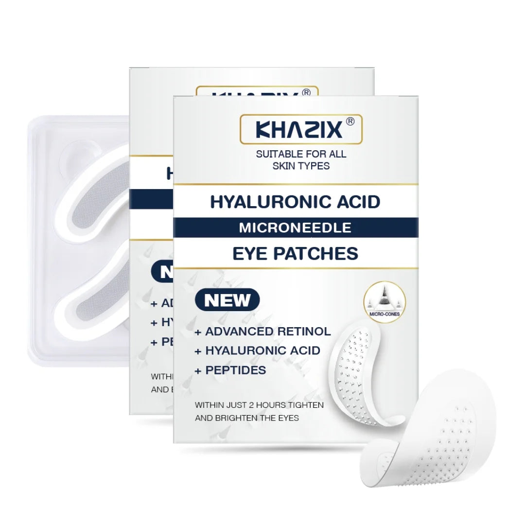 Retinol Microneedle Eye Patches with Hyaluronic Acid & Peptides – Firming Under-Eye Treatment (1 Pair)