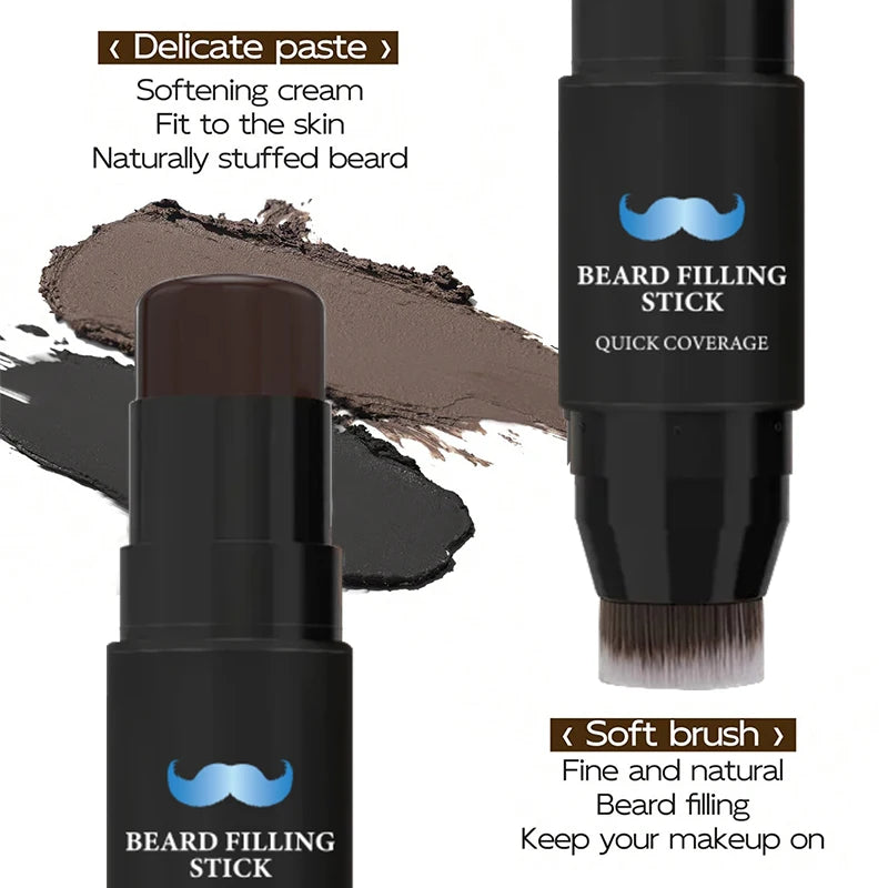 2-in-1 Beard Filler Pen with Brush – Natural-Looking Beard & Mustache Touch-Up | Long-Lasting | 7g