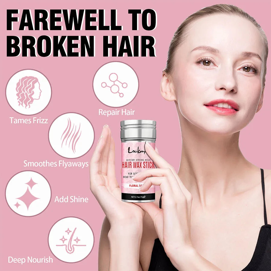Hair Styling Wax Stick – Anti-Frizz Flyaway Control for Smooth &amp; Sleek Hair | 16g