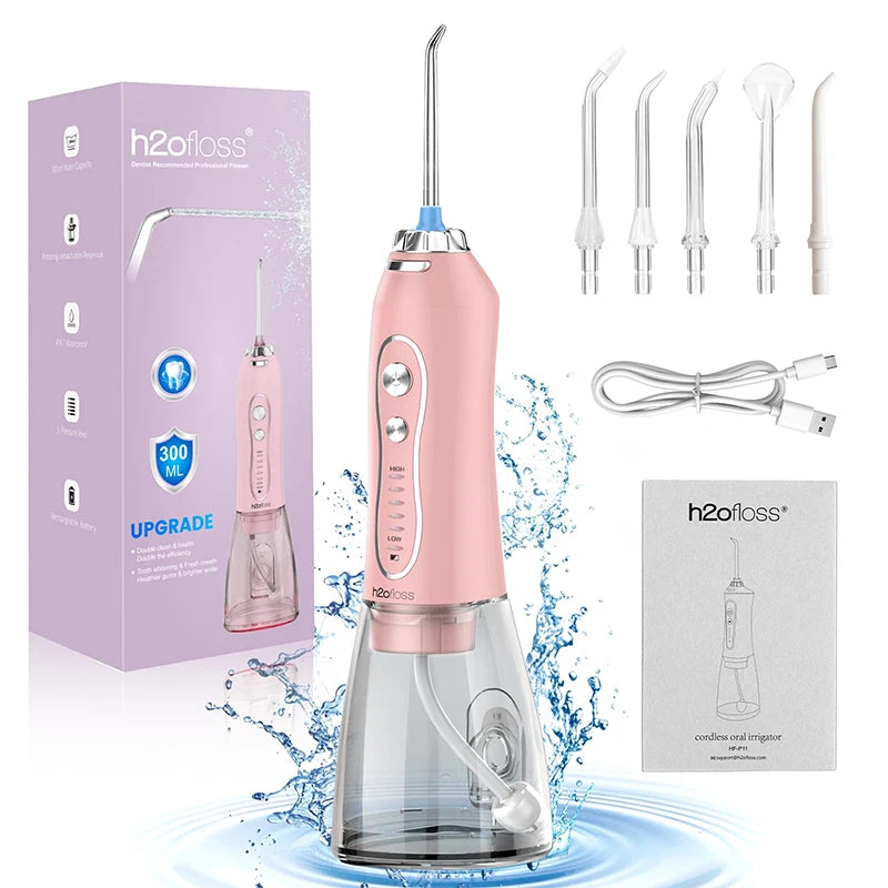 H2OFLOSS Cordless Water Flosser – Portable Oral Irrigator