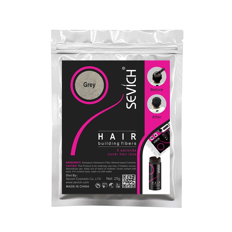 SEVICH 25g Hair Fibers Refill Bag Bald Extension Hair Growth Powder Salon Professional Hair Treatment Unisex Hair Loss Products