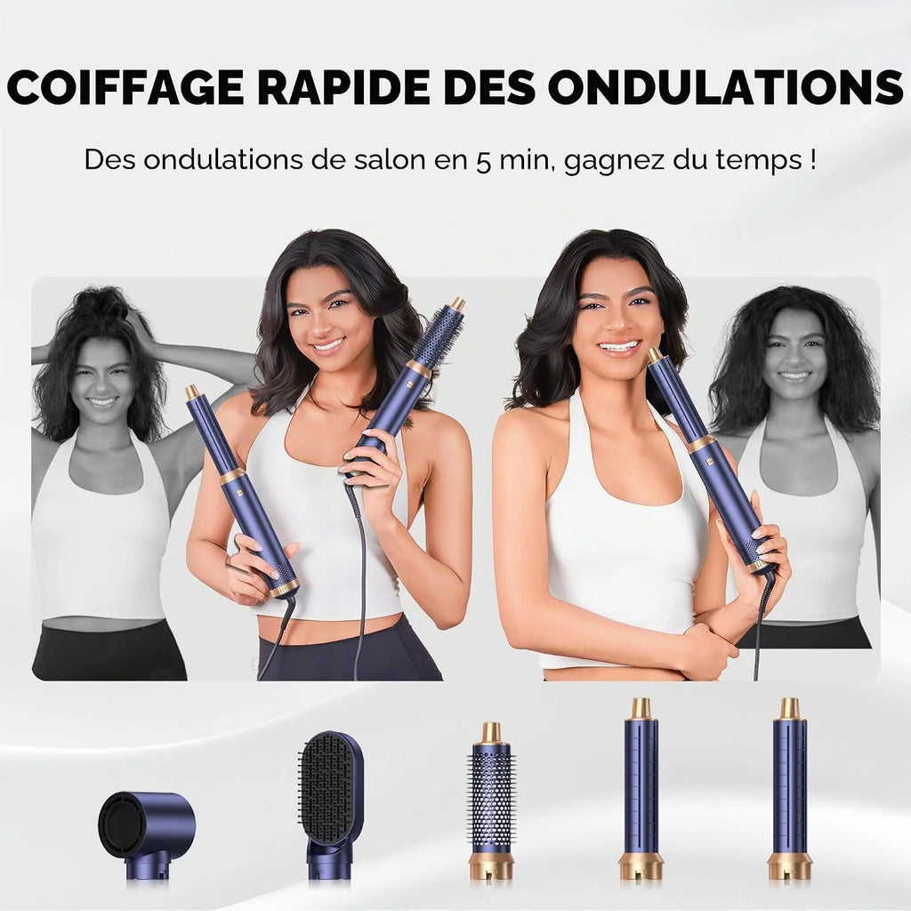 UKLISS 638 5-in-1 Hot Air Styling Brush Set | Dry, Curl, Straighten & Smooth
