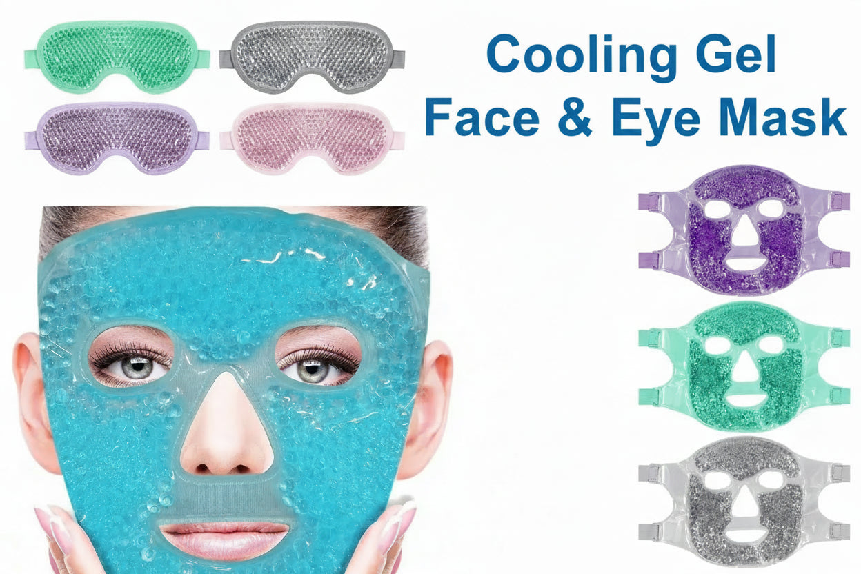 Cooling Gel Face & Eye Mask – Reusable Hot & Cold Therapy Mask for Face, Eyes & Spa Care