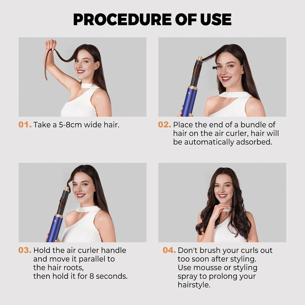 UKLISS 638 5-in-1 Hot Air Styling Brush Set | Dry, Curl, Straighten & Smooth