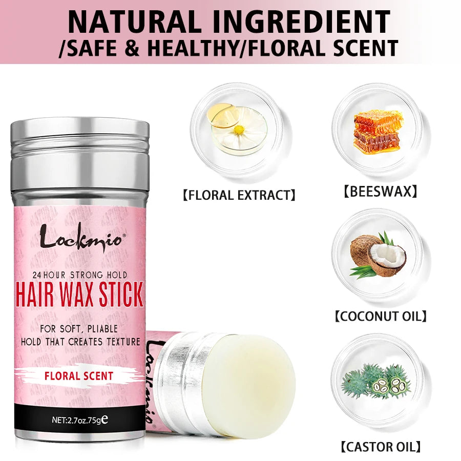 Hair Styling Wax Stick – Anti-Frizz Flyaway Control for Smooth &amp; Sleek Hair | 16g