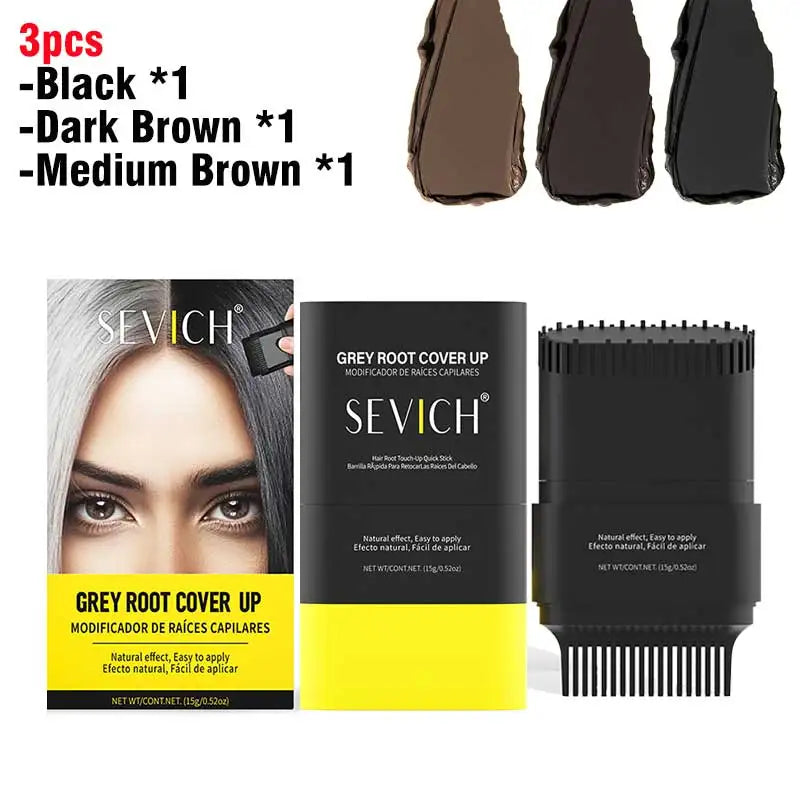 Hair Color Touch-Up Stick – Instant Gray Hair & Root Concealer for Men & Women | Waterproof | 15g