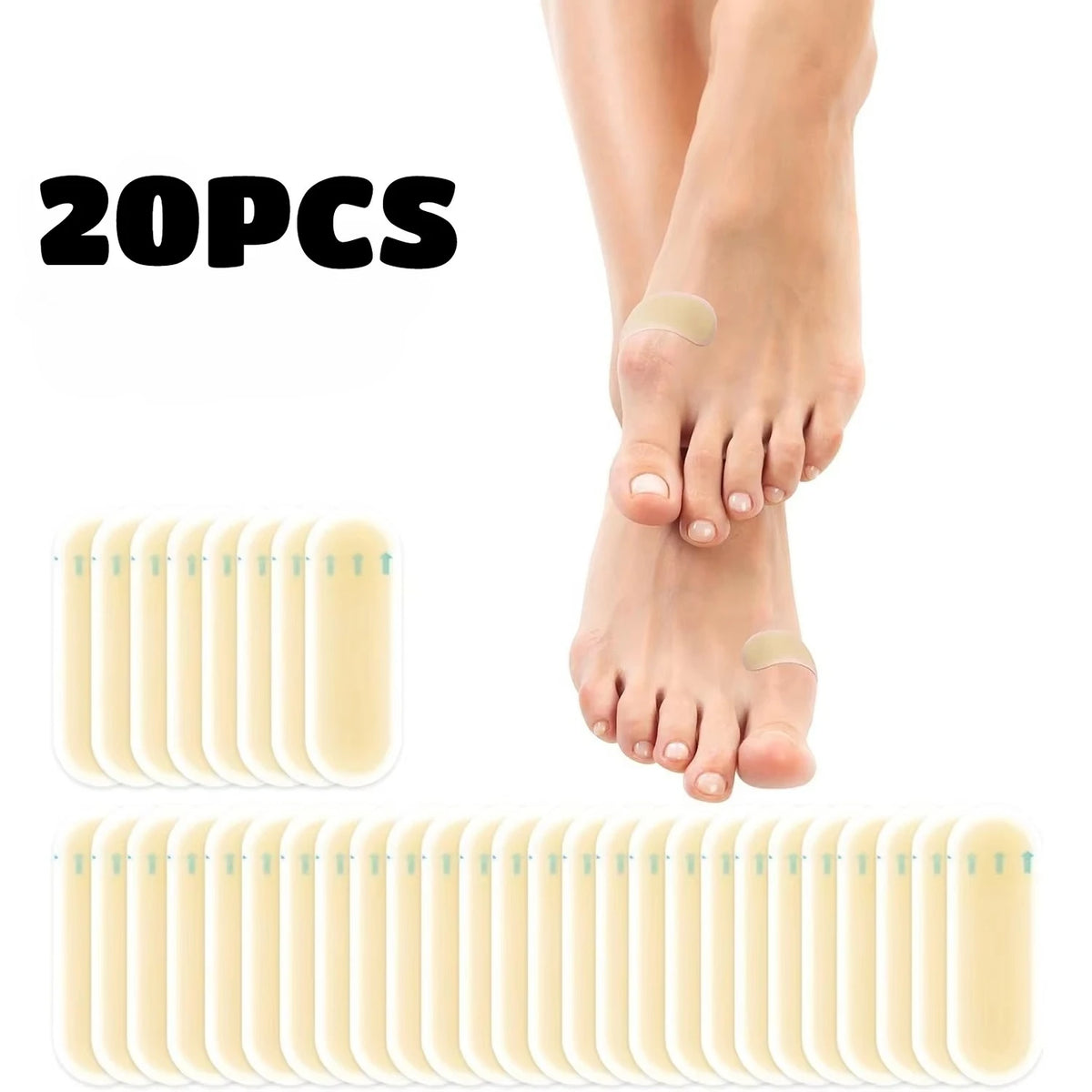 Invisible Hydrocolloid Heel Protection Patches | Anti-Friction & Blister Care | INAVI Well