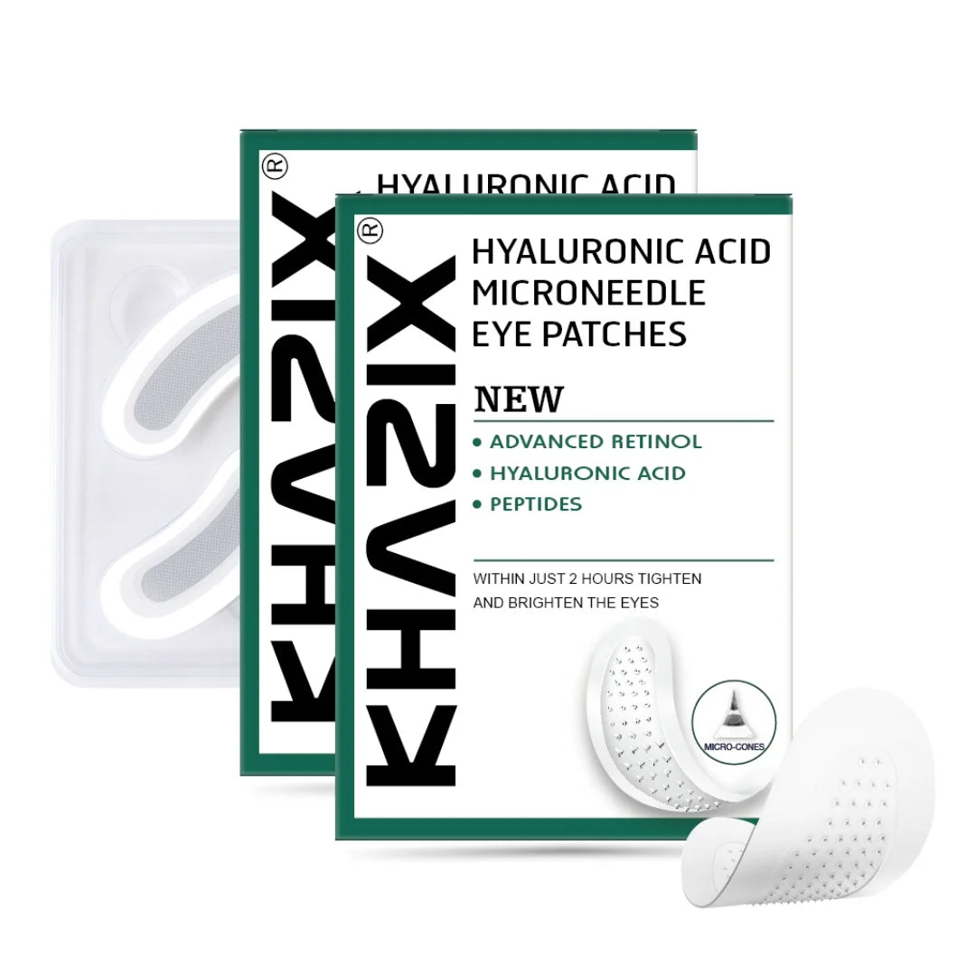 Retinol Microneedle Eye Patches with Hyaluronic Acid & Peptides – Firming Under-Eye Treatment (1 Pair)