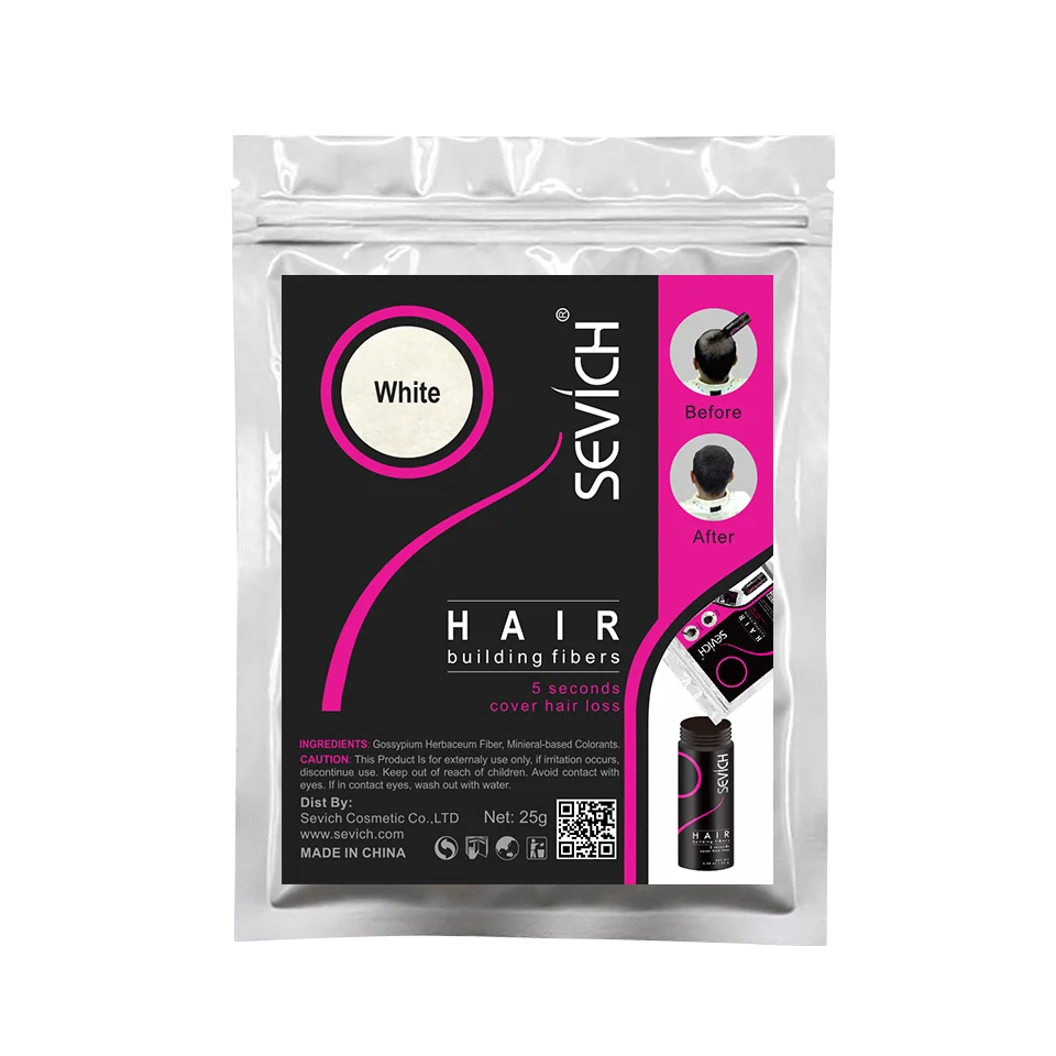 SEVICH 25g Hair Fibers Refill Bag Bald Extension Hair Growth Powder Salon Professional Hair Treatment Unisex Hair Loss Products