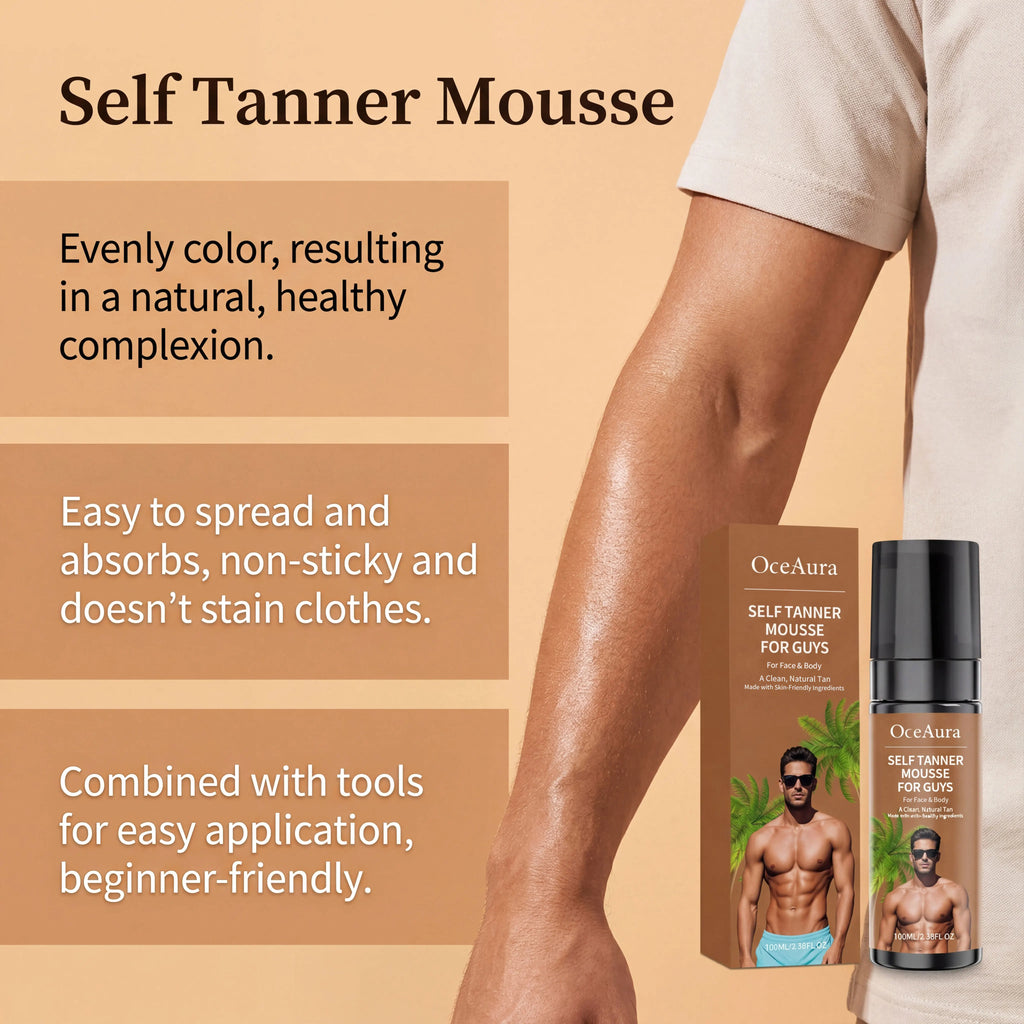 Self-Tanning Mousse – Natural Sunless Tan | Streak-Free & Quick-Drying | 100ml