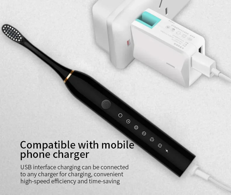 Six-Speed Rechargeable Sonic Electric Toothbrush | Smart Oral Care for Adults & Children