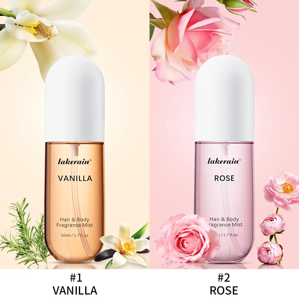 Vanilla Rose Hair & Body Fragrance Mist – Long-Lasting Alcohol-Free Perfume Spray | 50ml