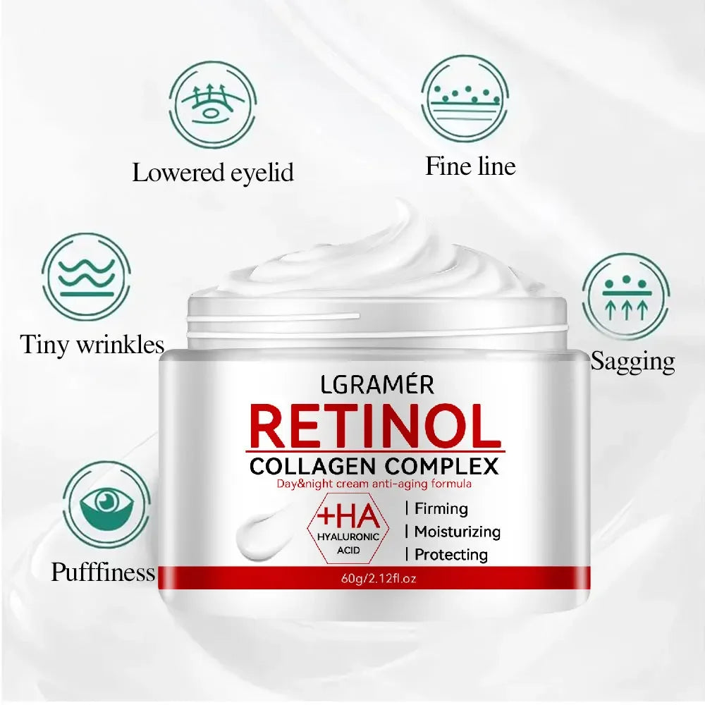 Retinol Collagen Face Cream – Firming, Hydrating & Anti-Wrinkle Moisturizer (30g / 60g)