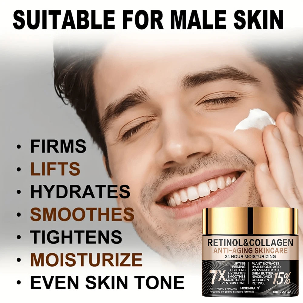 HISENRAIN Retinol & Collagen Face Cream | Anti-Aging Moisturizer 30g / 60g
