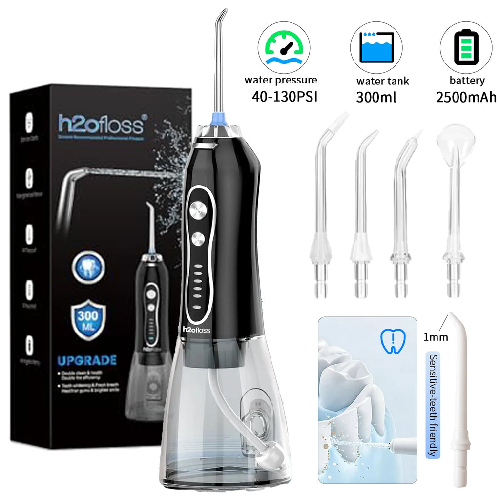 H2OFLOSS Cordless Water Flosser – Portable Oral Irrigator