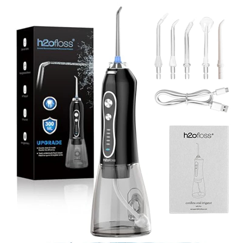 H2OFLOSS Cordless Water Flosser – Portable Oral Irrigator