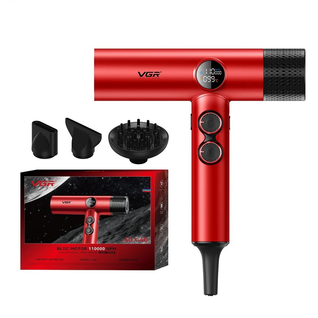 VGR Professional Hair Dryer V-401 | 110,000 RPM Brushless Motor