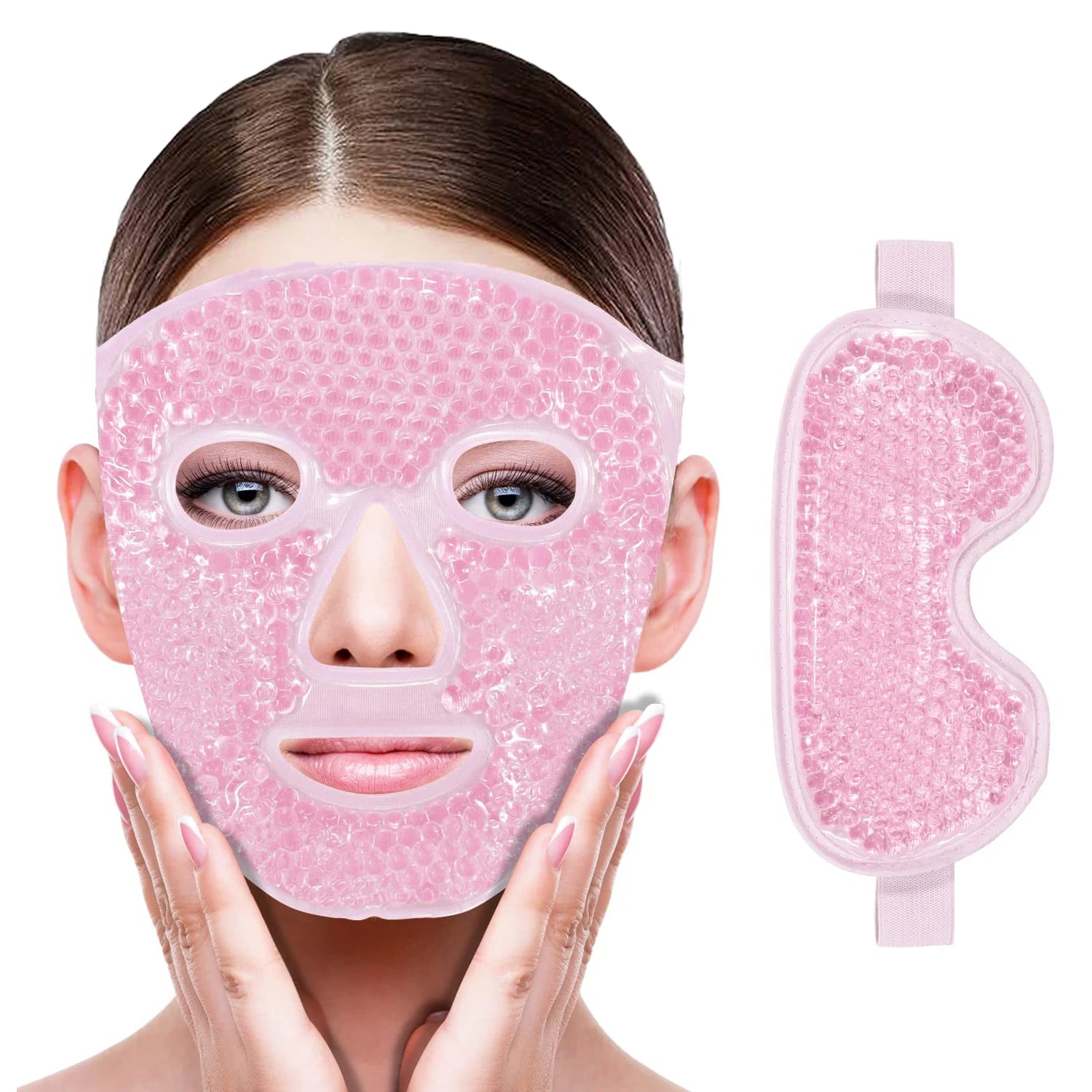 Cooling Gel Face & Eye Mask – Reusable Hot & Cold Therapy Mask for Face, Eyes & Spa Care