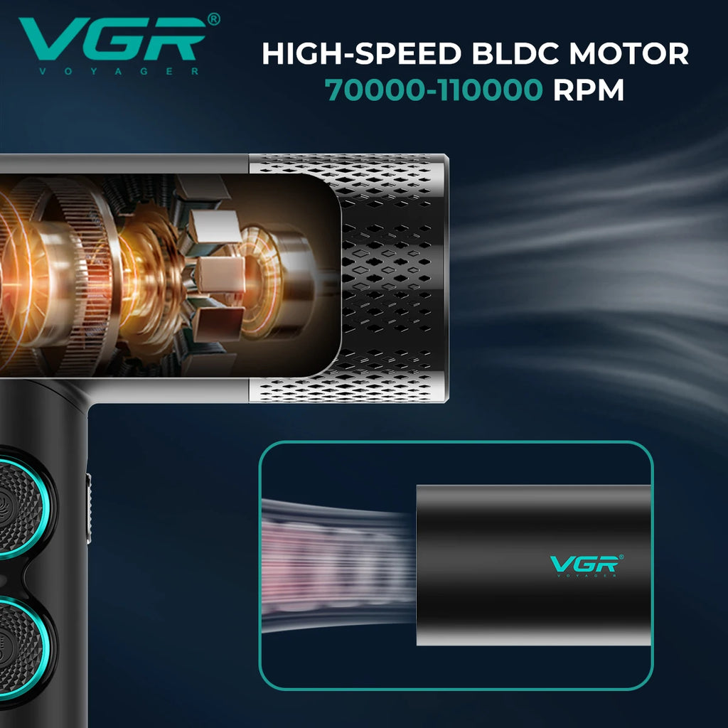 VGR Professional Hair Dryer V-401 | 110,000 RPM Brushless Motor