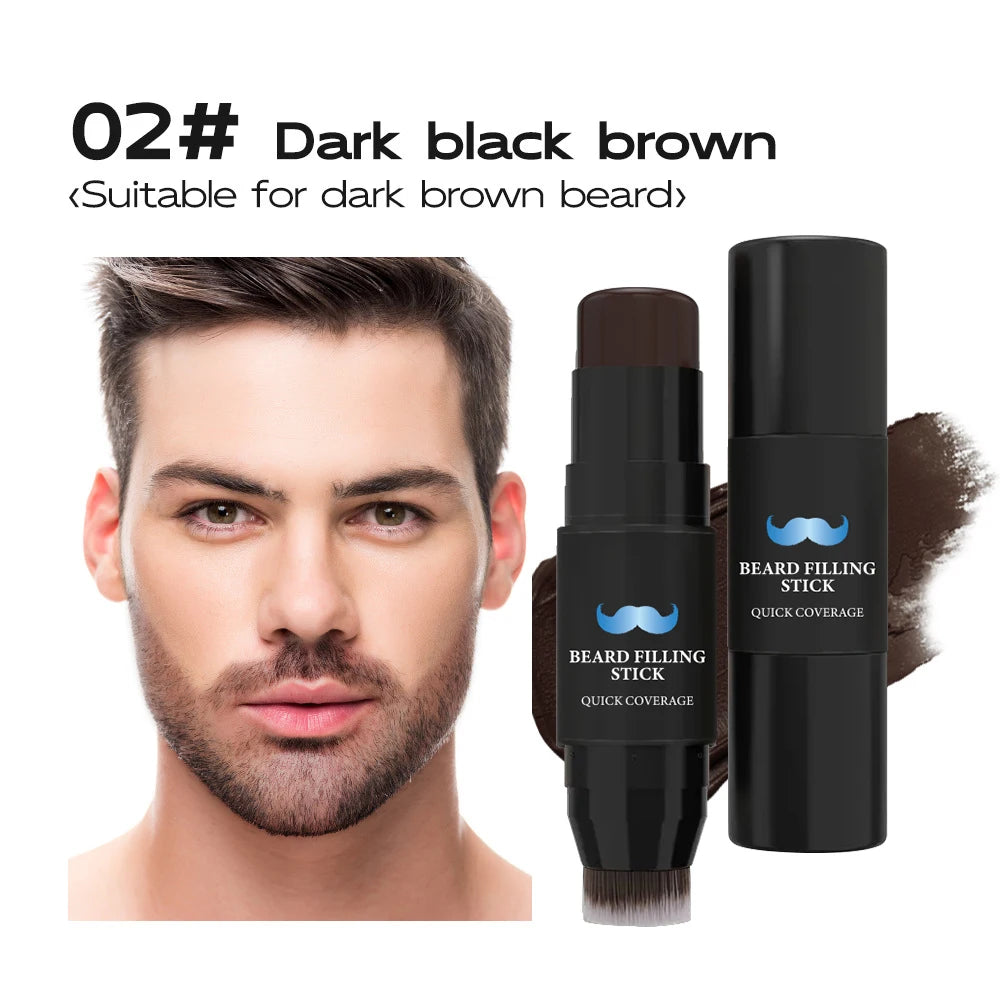 2-in-1 Beard Filler Pen with Brush – Natural-Looking Beard & Mustache Touch-Up | Long-Lasting | 7g