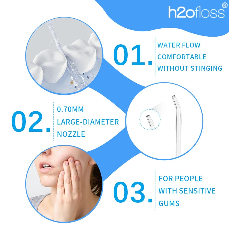 H2OFLOSS Cordless Water Flosser – Portable Oral Irrigator