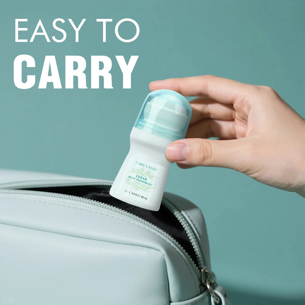 Flora Ruby Light Green Deodorant Roll-On – Aluminum-Free Long-Lasting Freshness for Men & Women