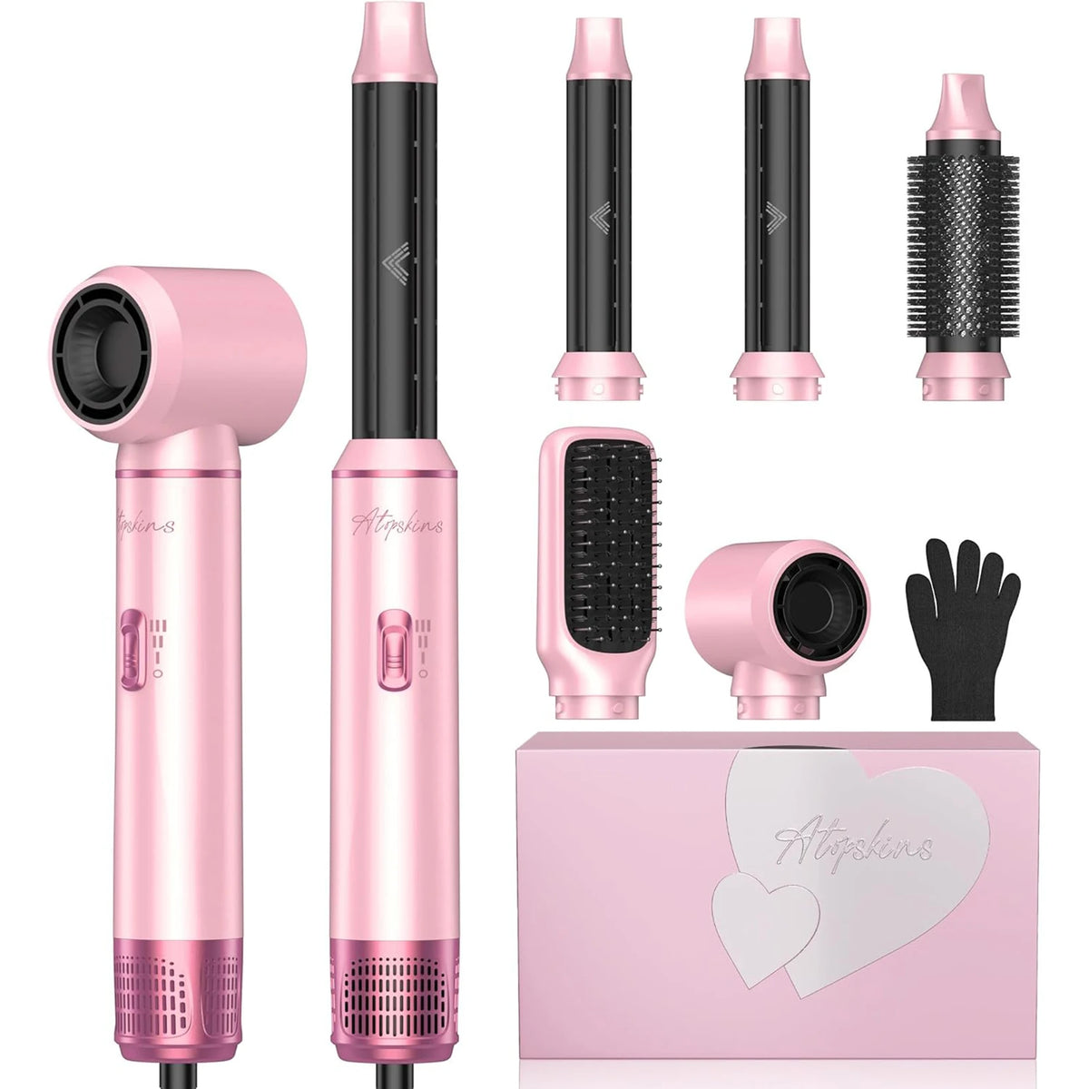 5-in-1 Hot Air Hair Styler | Dryer, Curler, Straightener & Volumizing Brush