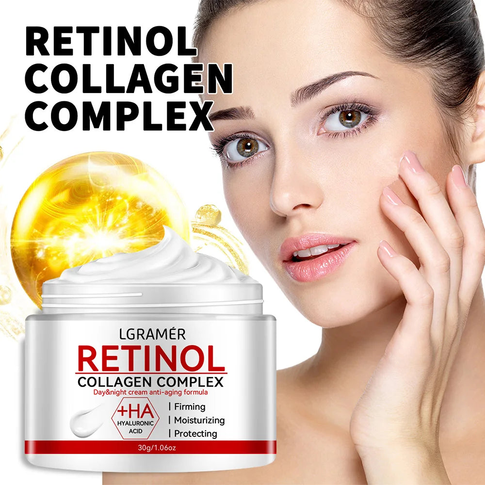 Retinol Collagen Face Cream – Firming, Hydrating & Anti-Wrinkle Moisturizer (30g / 60g)