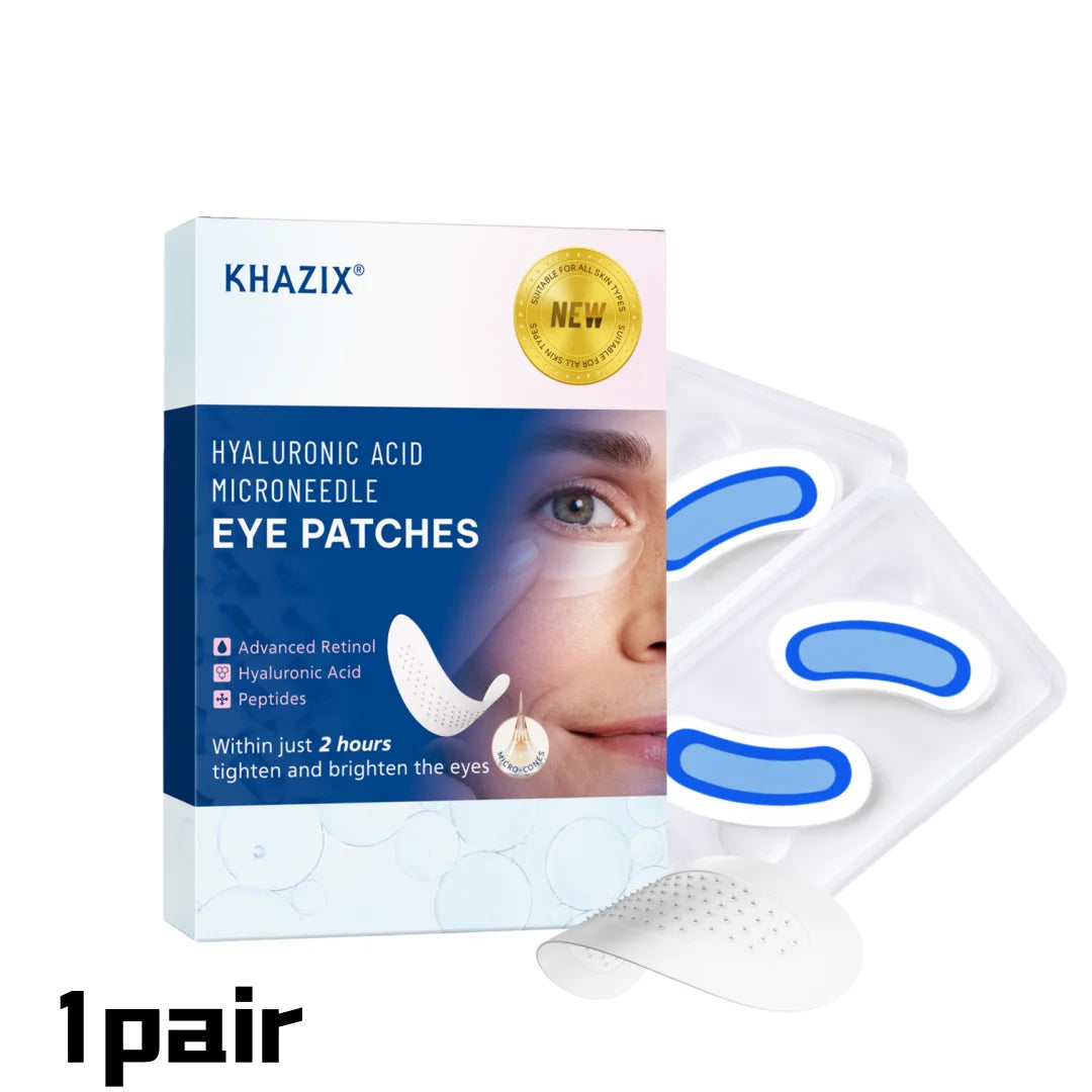 Retinol Microneedle Eye Patches with Hyaluronic Acid & Peptides – Firming Under-Eye Treatment (1 Pair)